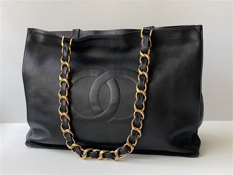 black chanel tote bag|authentic chanel tote bag.